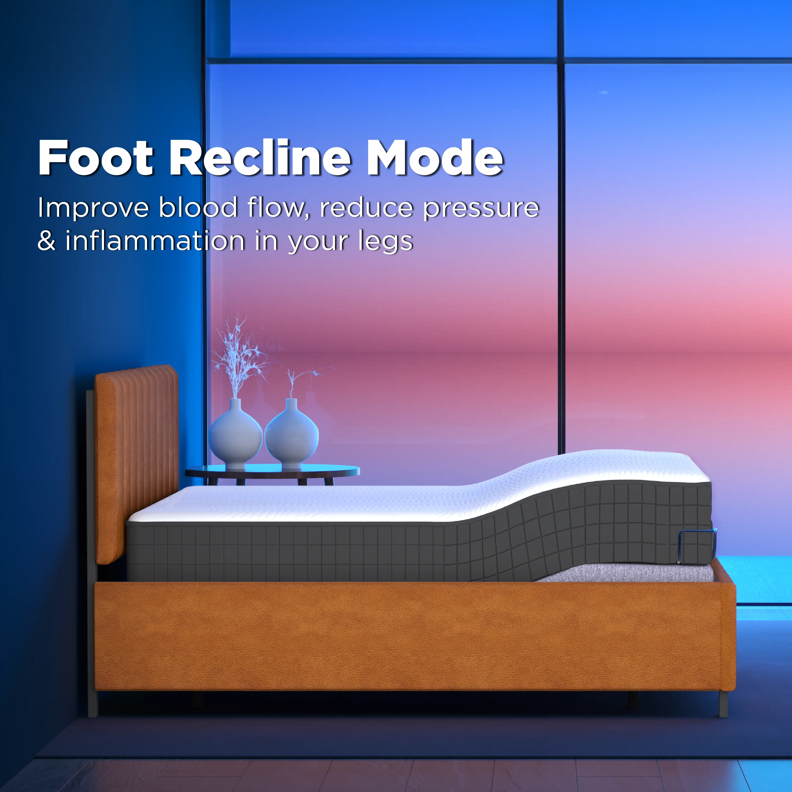 Elev8 Smart Recliner Bed with Leather Frame - Image 11