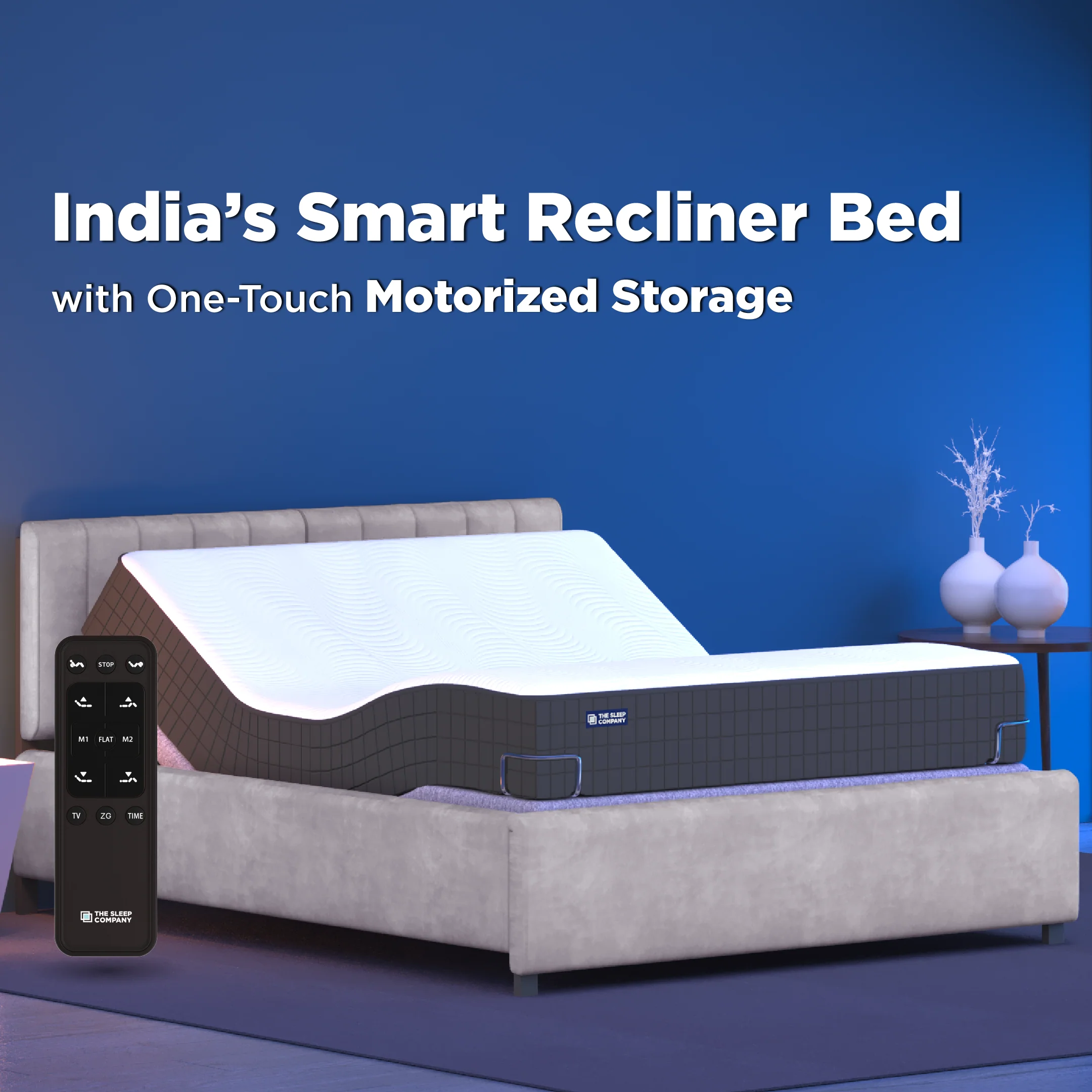 Elev8 Smart Recliner Storage Bed with Italia Frame