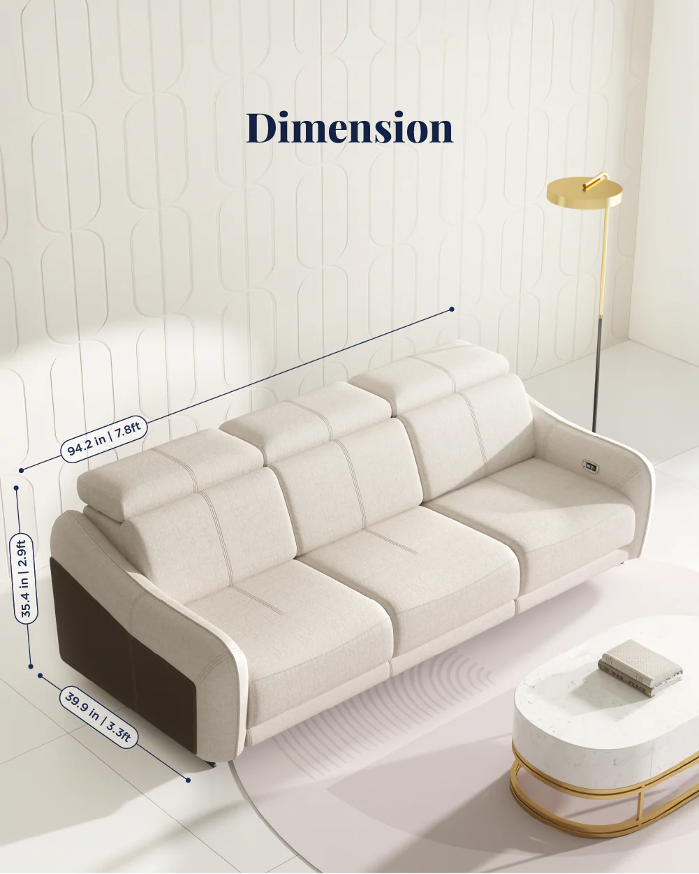 Emilio Recliner Sofa - Image 6