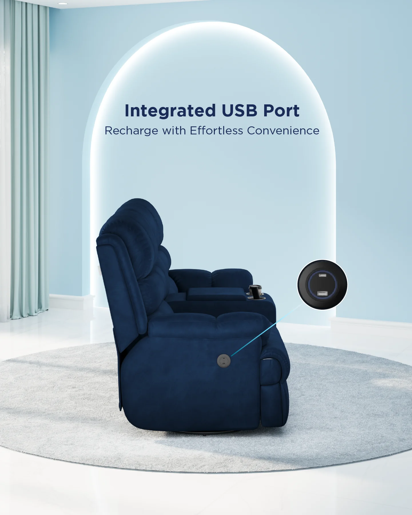Luxe Motorised Recliner Sofa (2-seater) - Image 17