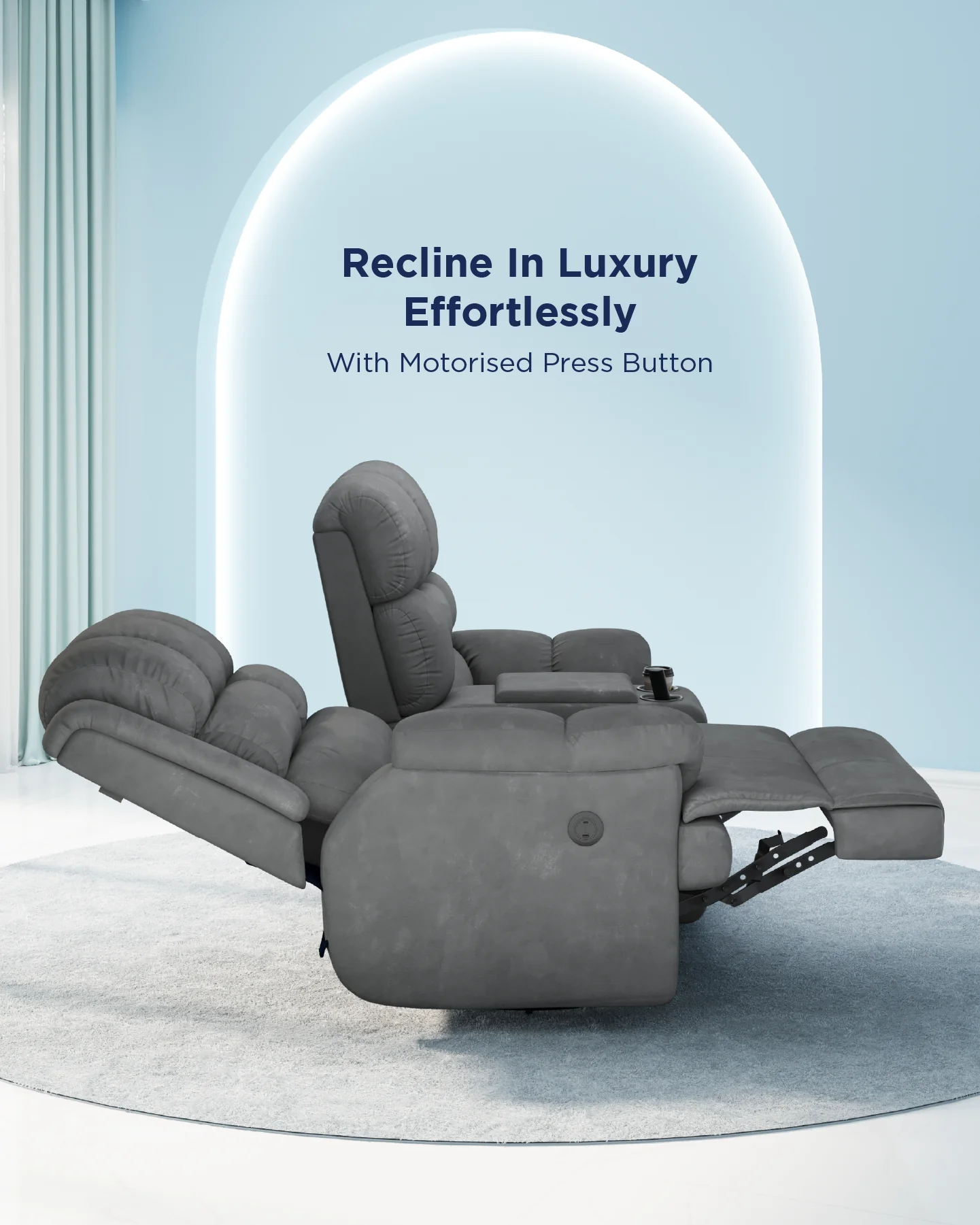 Luxe Motorised Recliner Sofa (2-seater) - Image 3