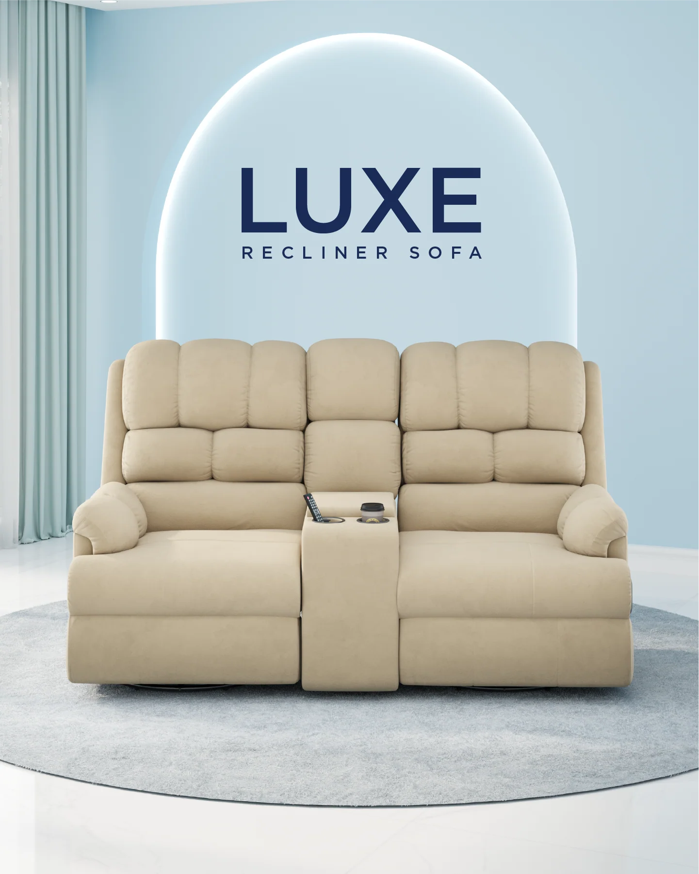 Luxe Motorised Recliner Sofa (2-seater) - Image 7