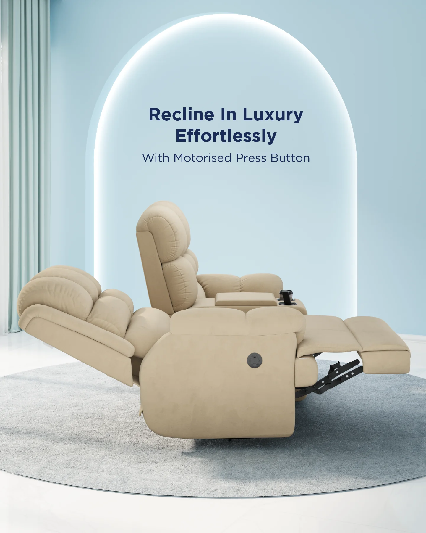 Luxe Motorised Recliner Sofa (2-seater) - Image 9