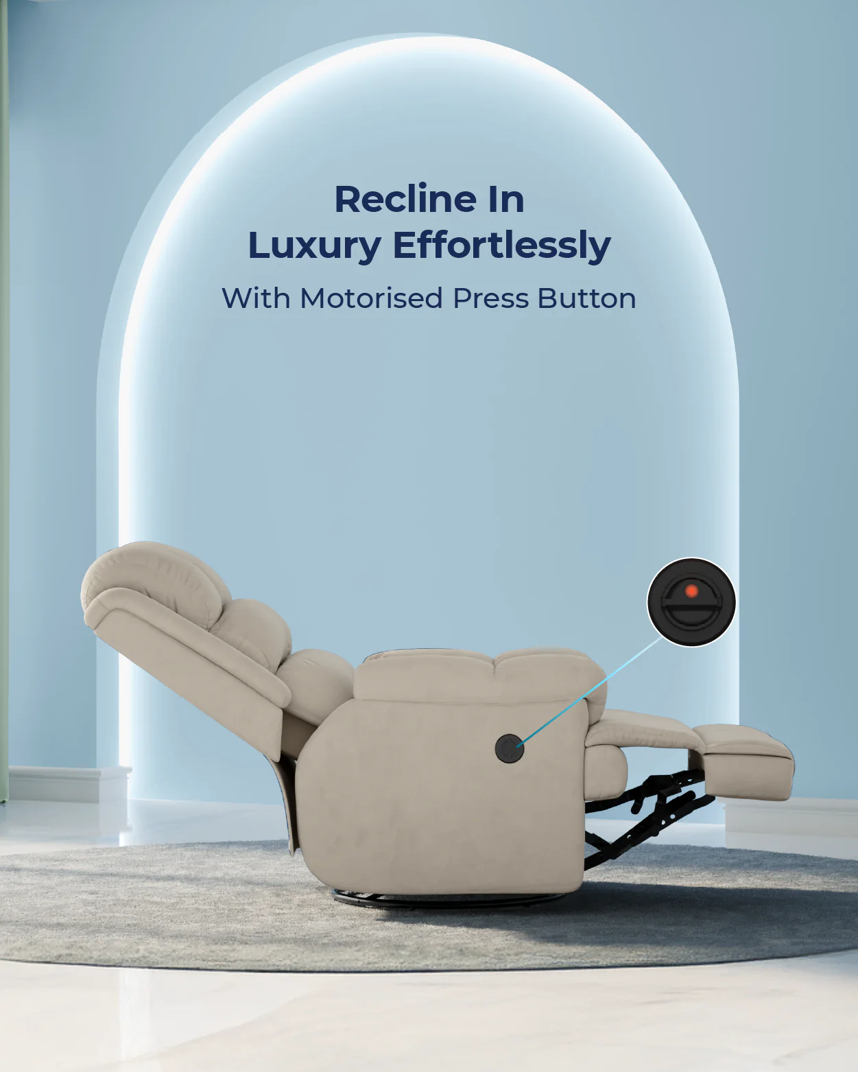 The Sleep Company Luxe Motorised Recliner Sofa - Image 19