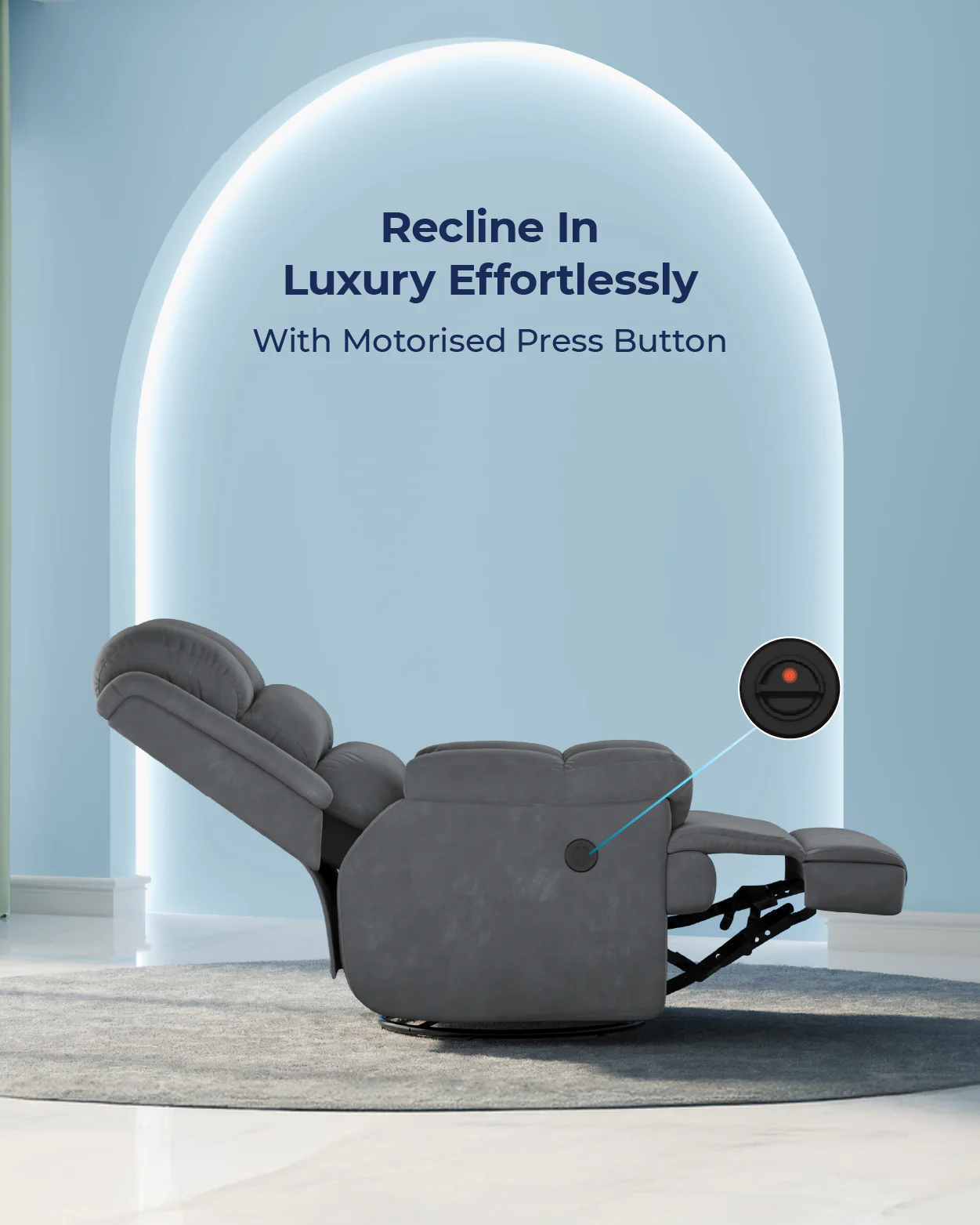 The Sleep Company Luxe Motorised Recliner Sofa - Image 38