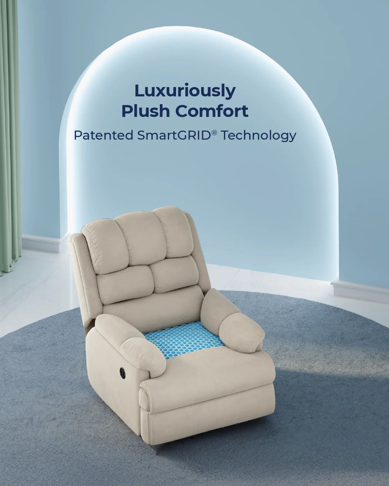 The Sleep Company Luxe Motorised Recliner Sofa - Image 47